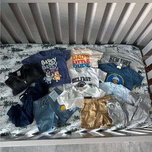 Baby Boy Casual Clothing Bundle T-Shirts, Shorts, Jeans, and More 12 Months